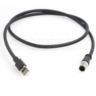 Industriële Cat5e beschermde Flexibele die Ethernet-Kabel M12 4 Speld D Mannetje aan RJ45-Mannetje wordt gecodeerd