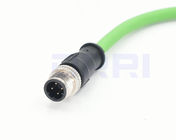 M124pin het D-Code Mannetje aan RJ45 Waterdichte Ethernet beschermde Kabel voor Industriële Ethernet-Toepassingen